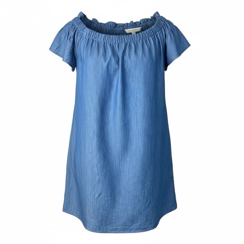 Corey Lynn Carter Off The Shoulder Denim Dresss Two Pockets  Exc Find Size 12